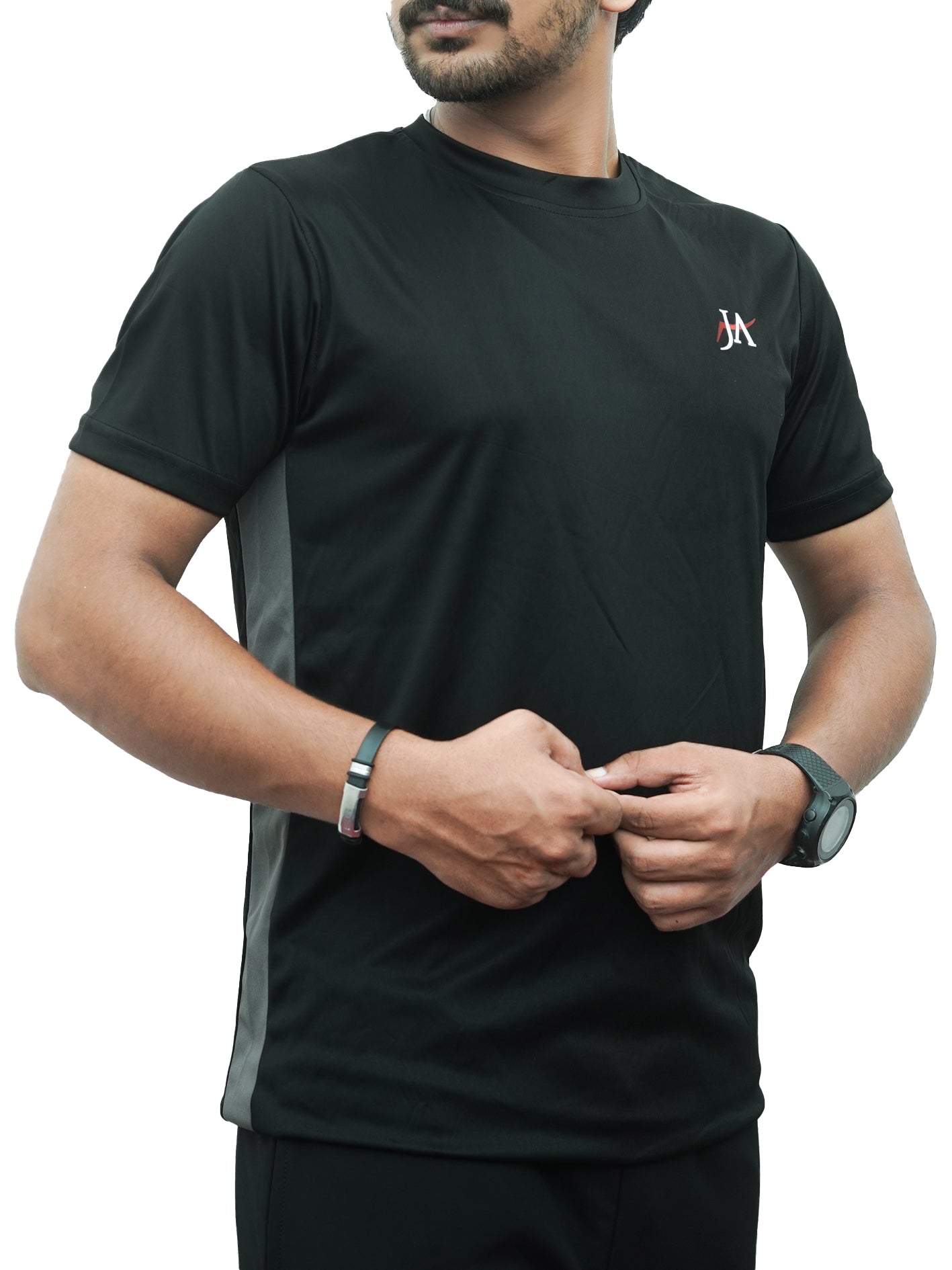 Black DRI-FIT Tshirt & Trouser Tracksuit