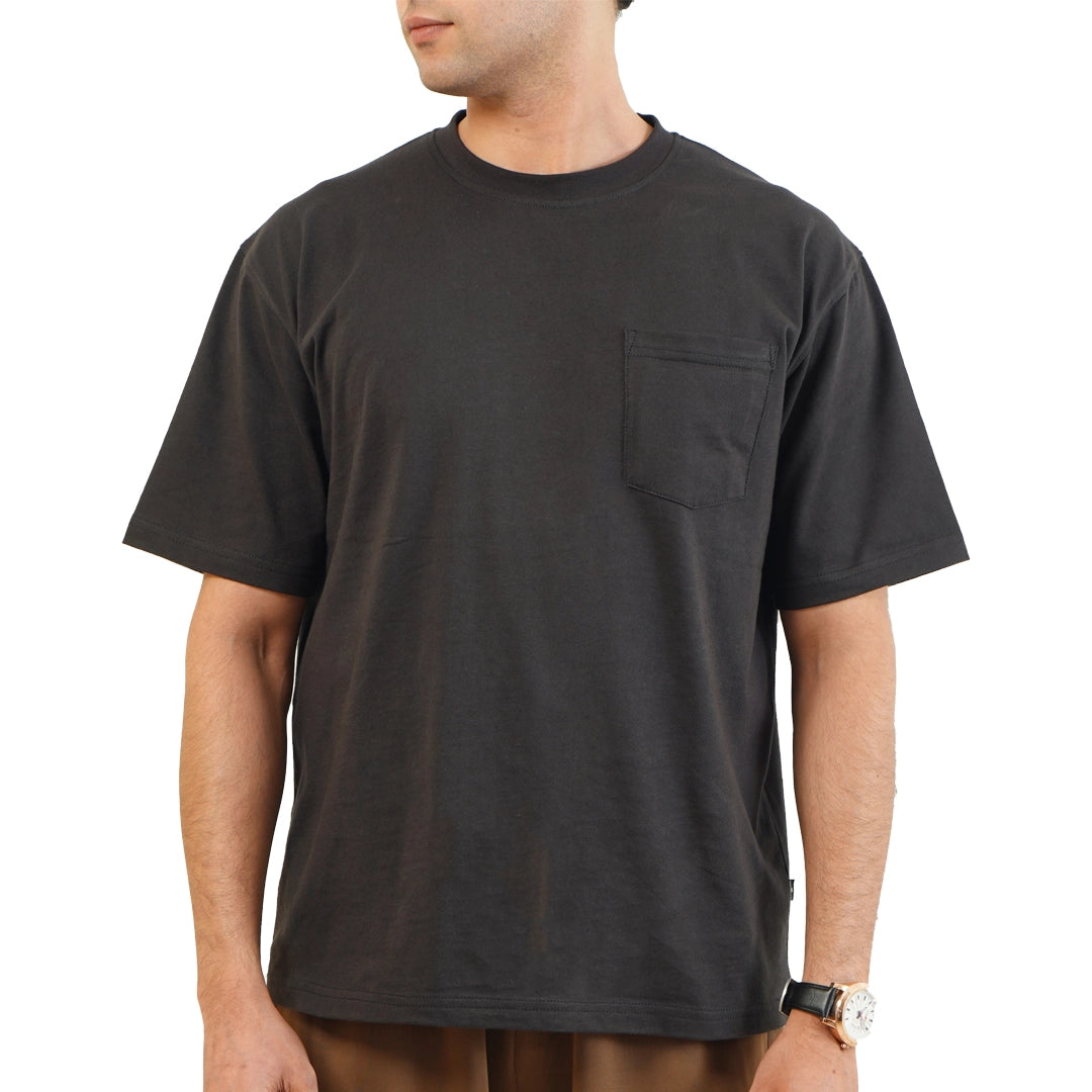 Black Oversize T-Shirt with Pocket