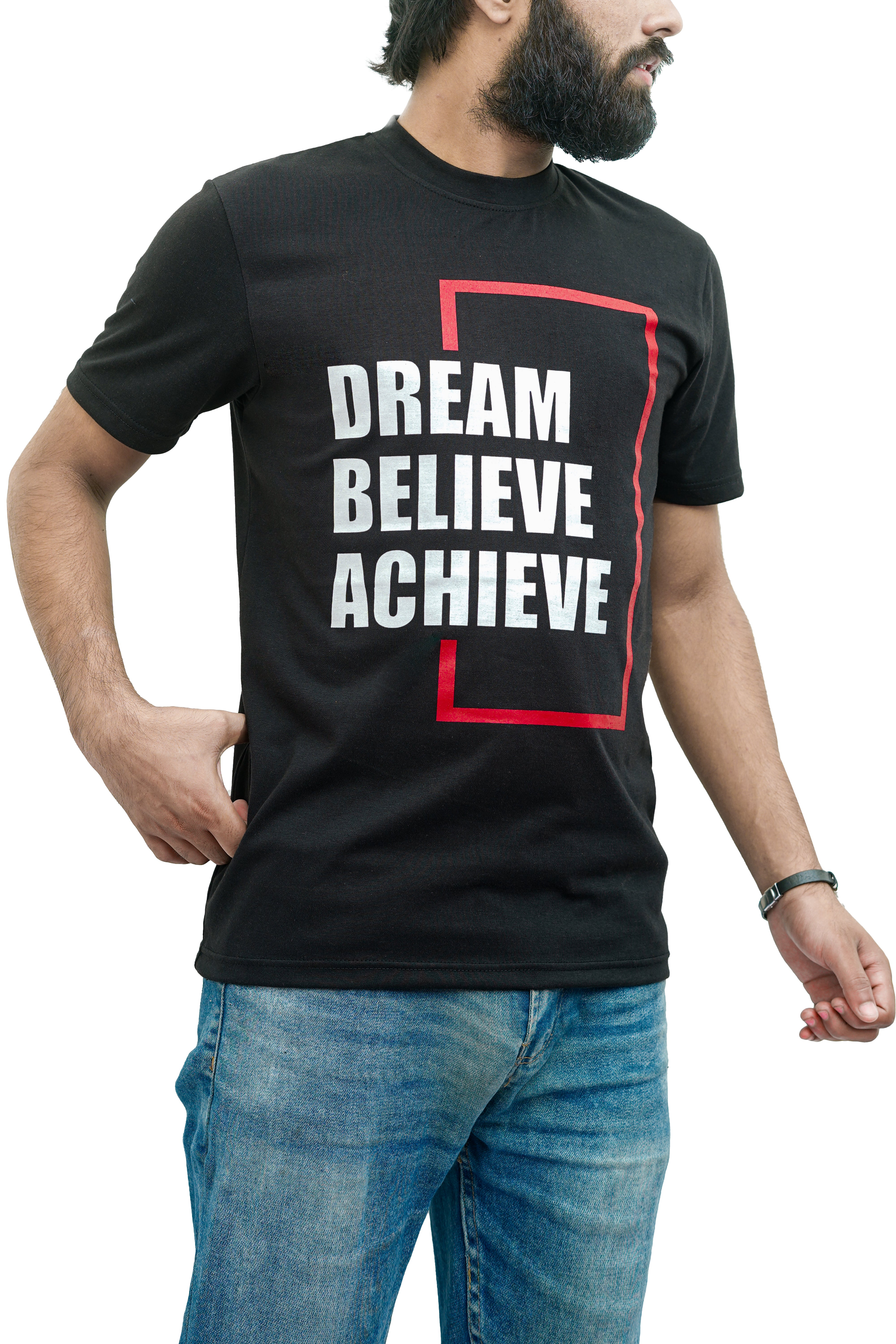 Dream Believe Achieve Black Tee
