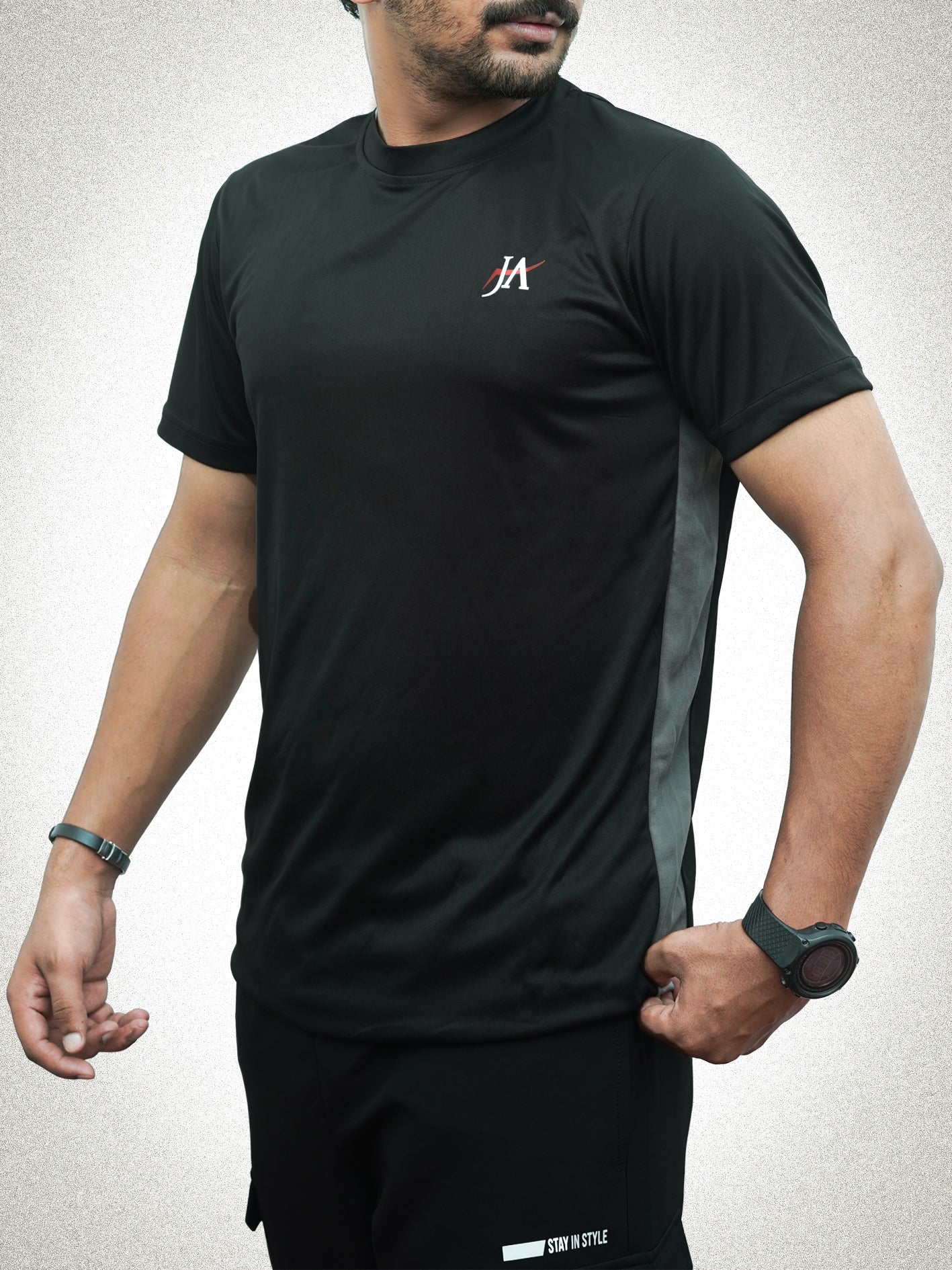 Micro Stretch Quick Dry with Grey Side Panels