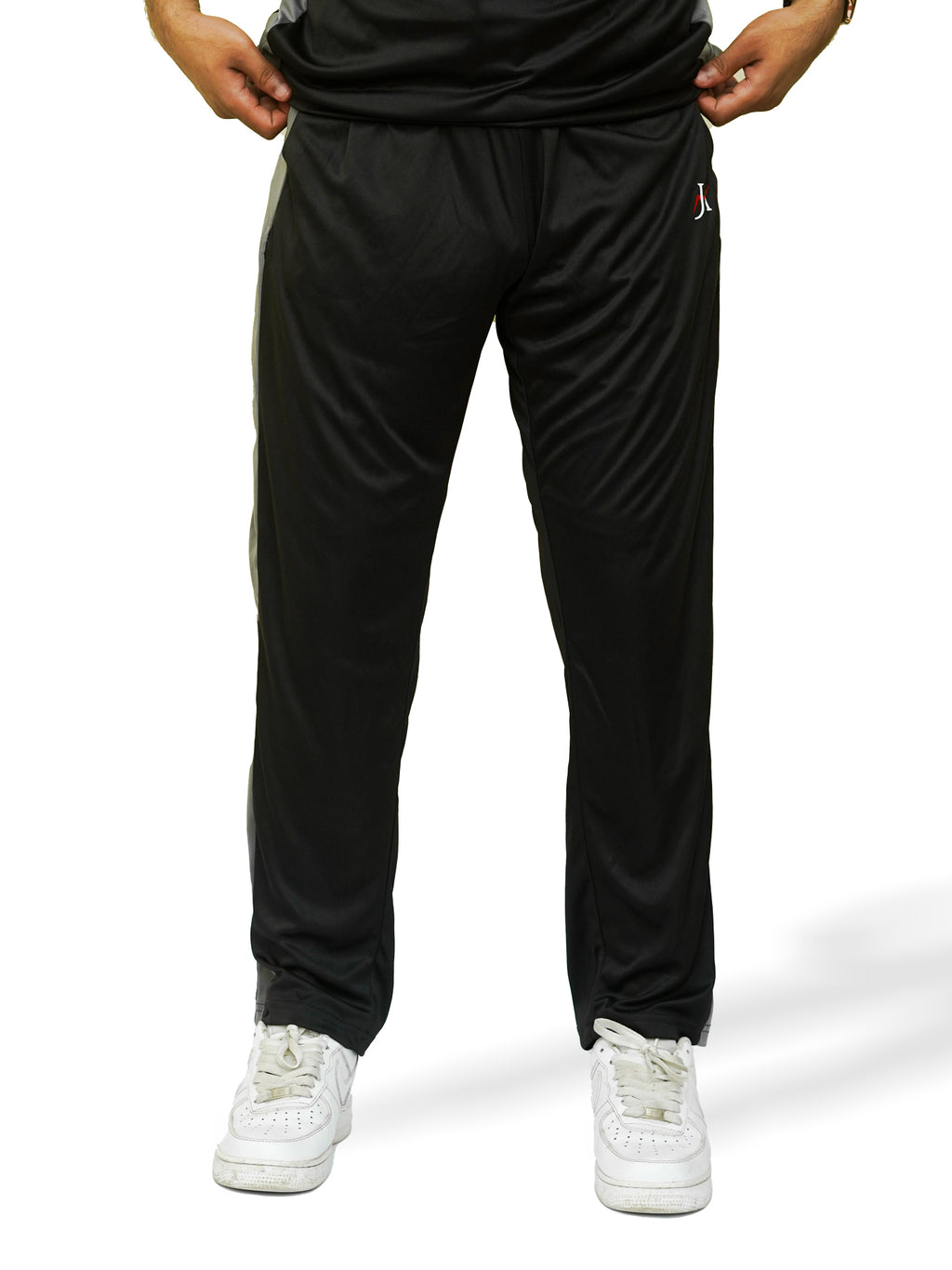 Black with Gray Panel Breathable Quick Dry Bottoms