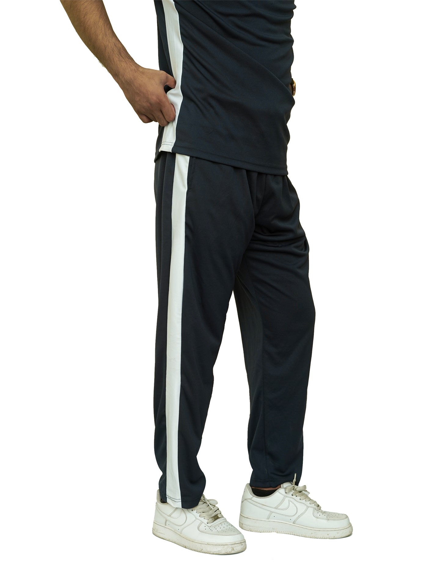 Navy with White Panel Breathable Quick Dry Bottoms