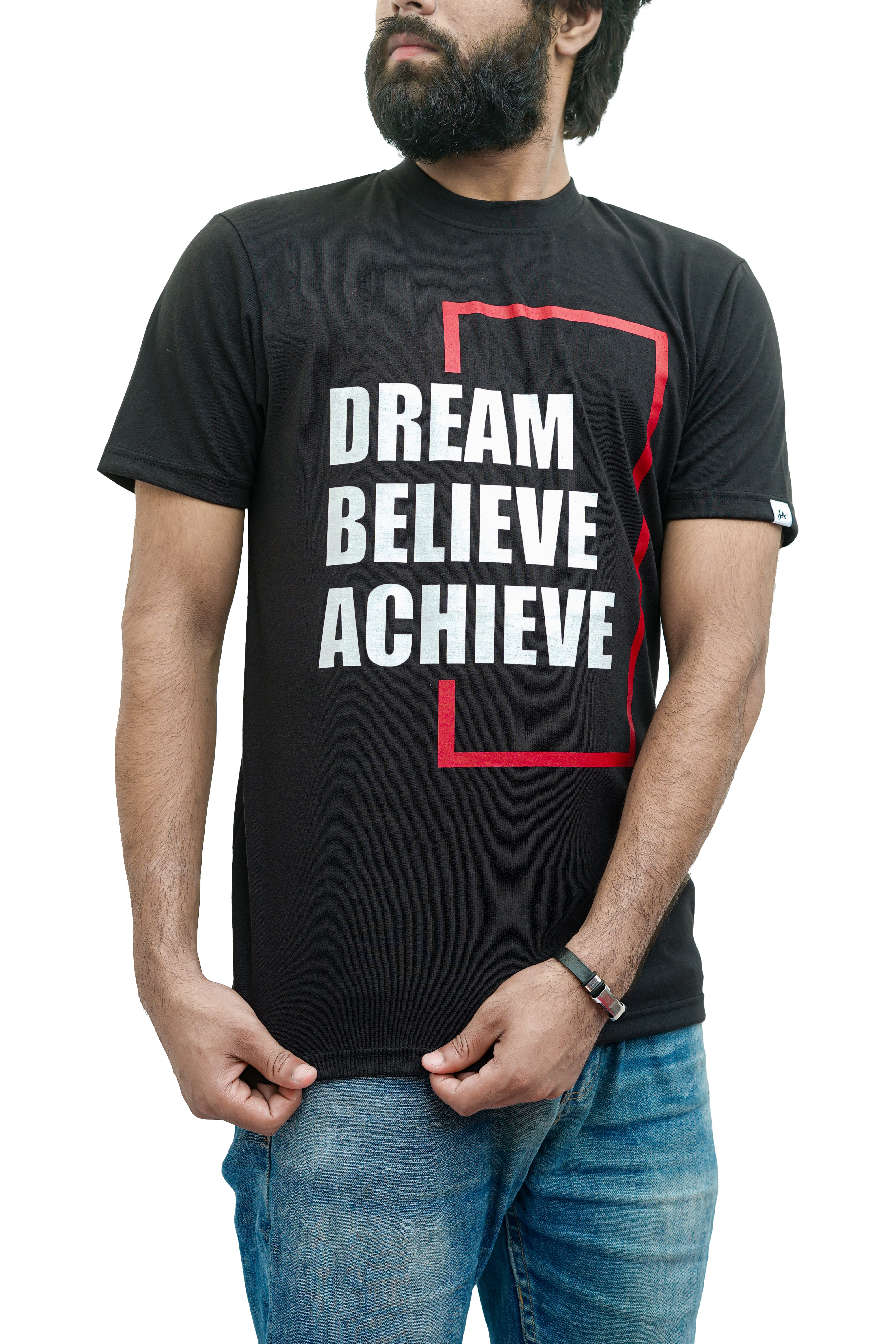 Dream Believe Achieve Black Tee