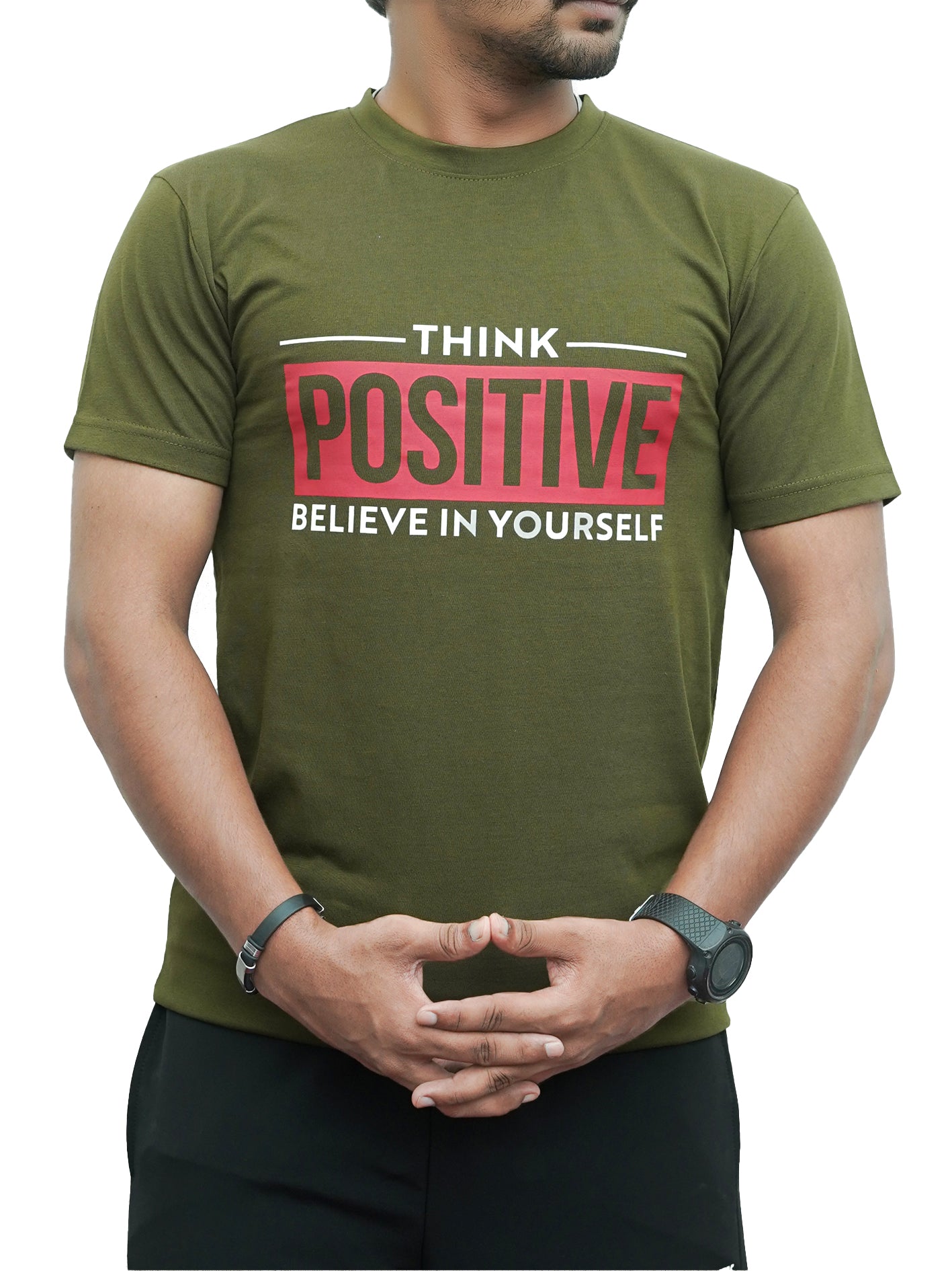 Think Positive Olive Tee