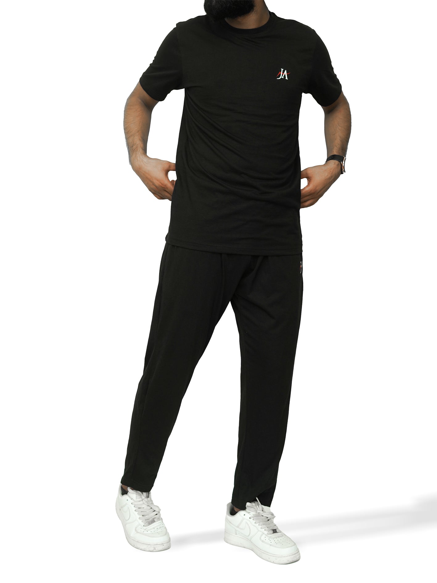 Elite Comfort-100% Cotton Black Tracksuit