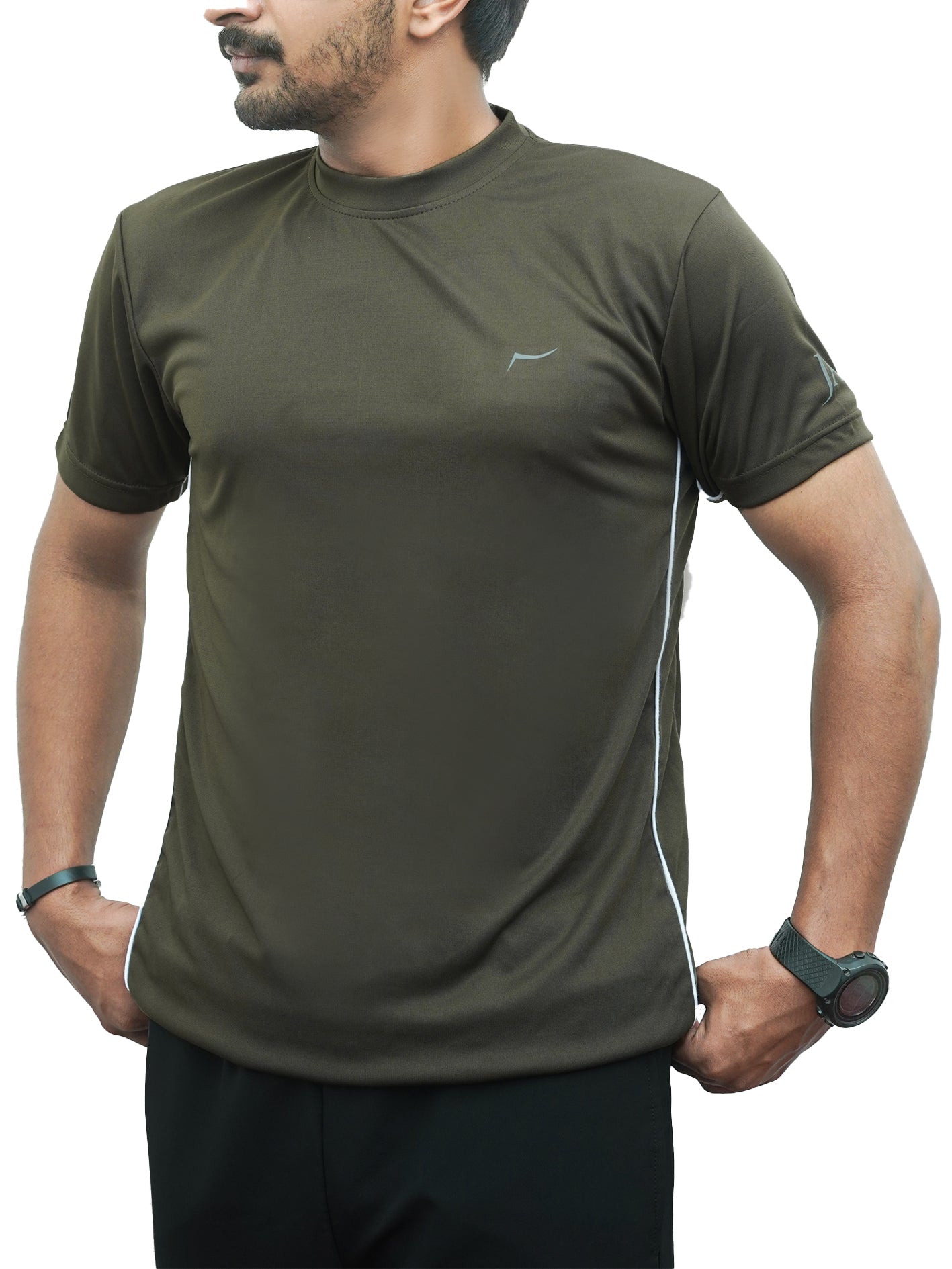 Olive DRI-FIT Tshirt & Trouser Tracksuit