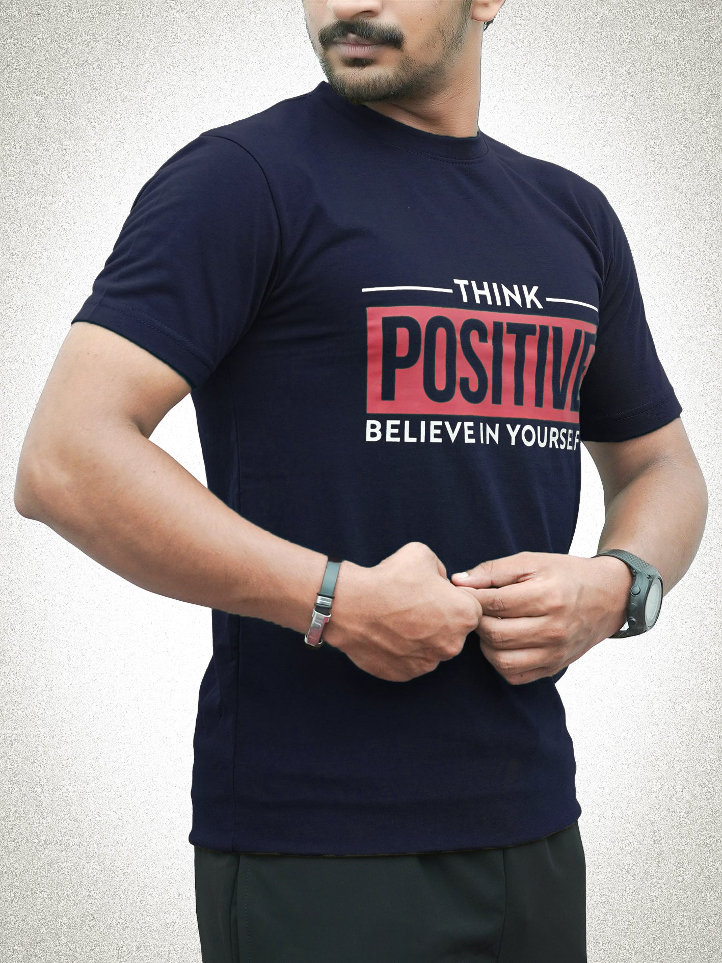 Think Positive Navy Tee