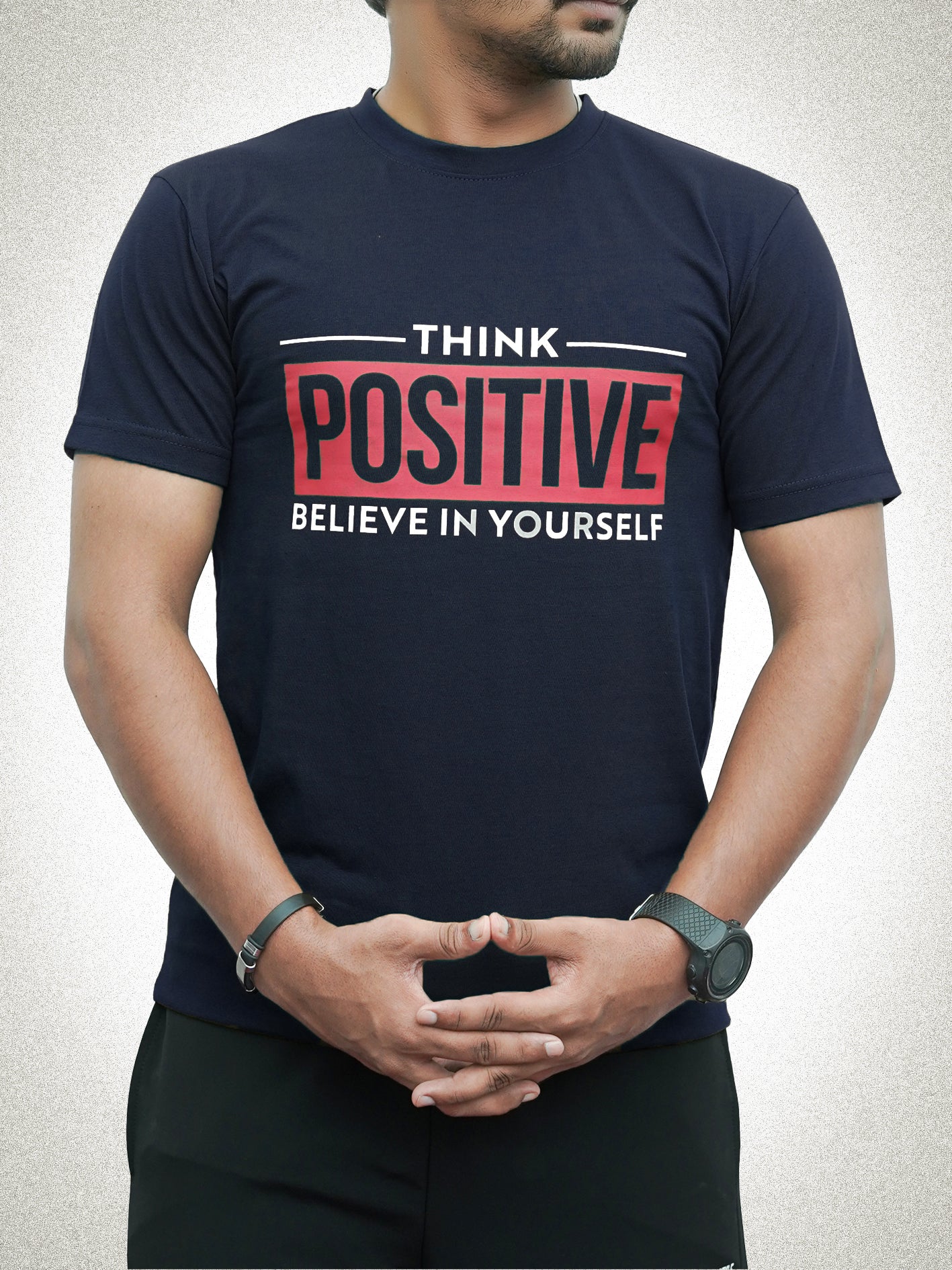 Think Positive Navy Tee