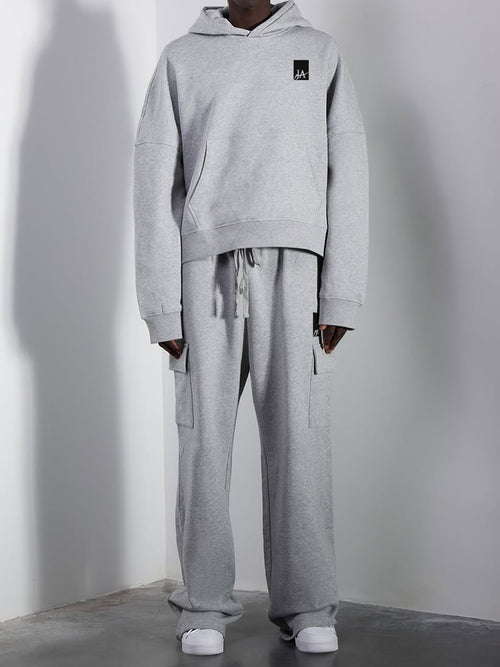 Baggy Hoodie & Cargo Trouser Tracksuit – Grey