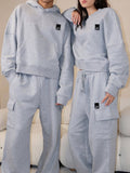 Baggy Hoodie & Cargo Trouser Tracksuit – Grey