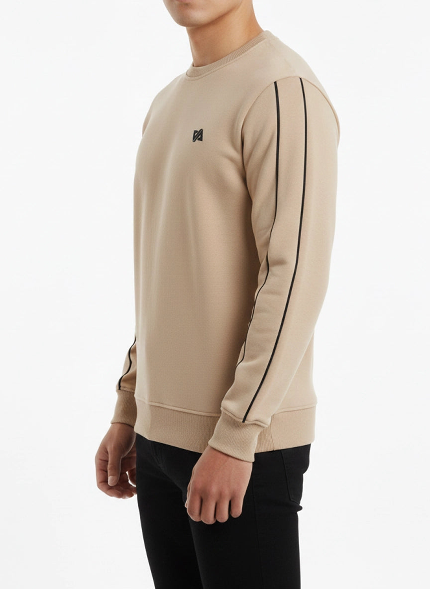 Made in Pakistan Beige Graphic Sweatshirt