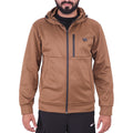 Bronze Poly Fleece Zipper Pocket Hoodie