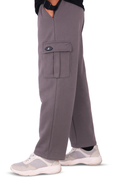 Cargo Cotton Fleece Trouser - Grey