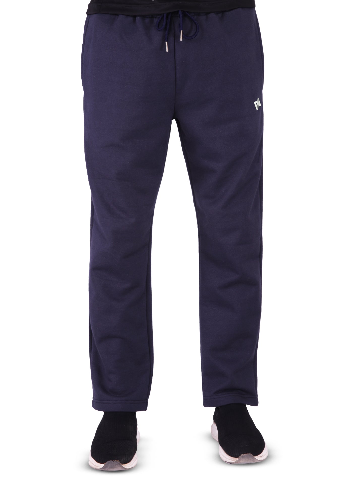 Cotton Fleece Trouser with Side Stripes - Navy