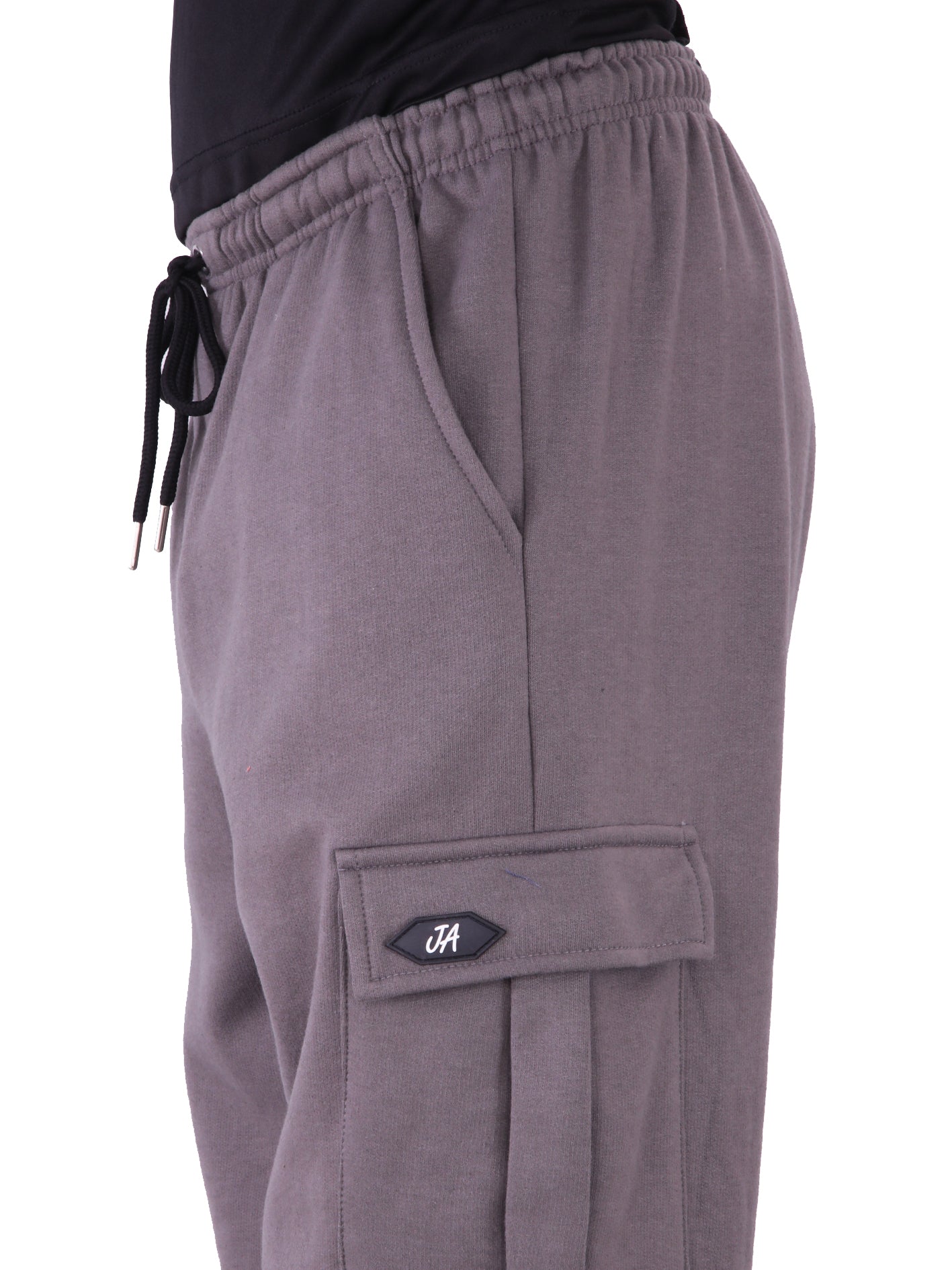 Cargo Cotton Fleece Trouser - Grey