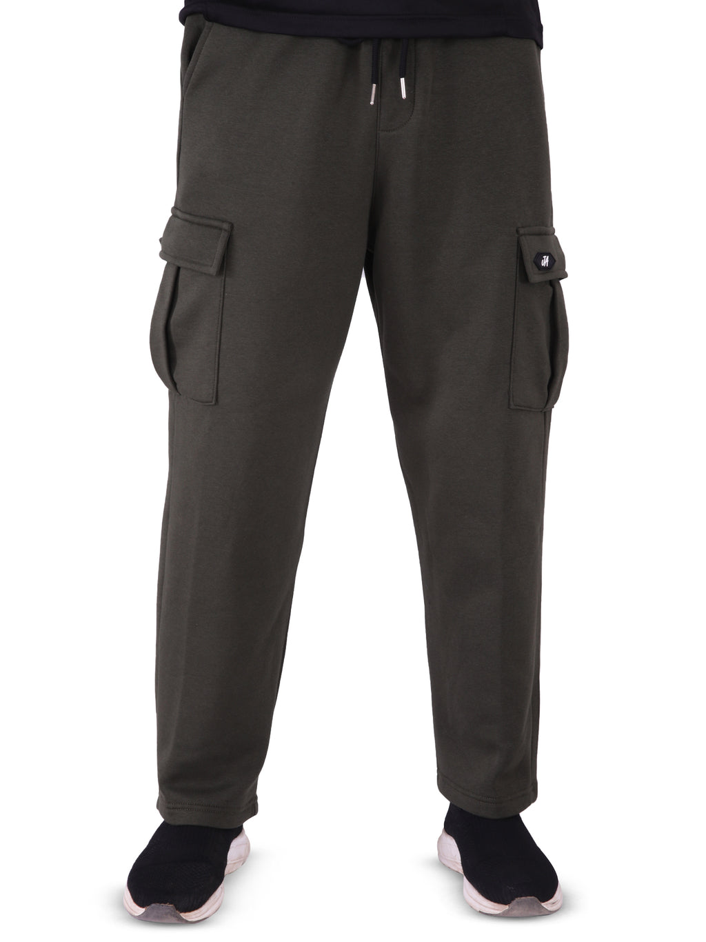 Cargo Cotton Fleece Trouser - Olive