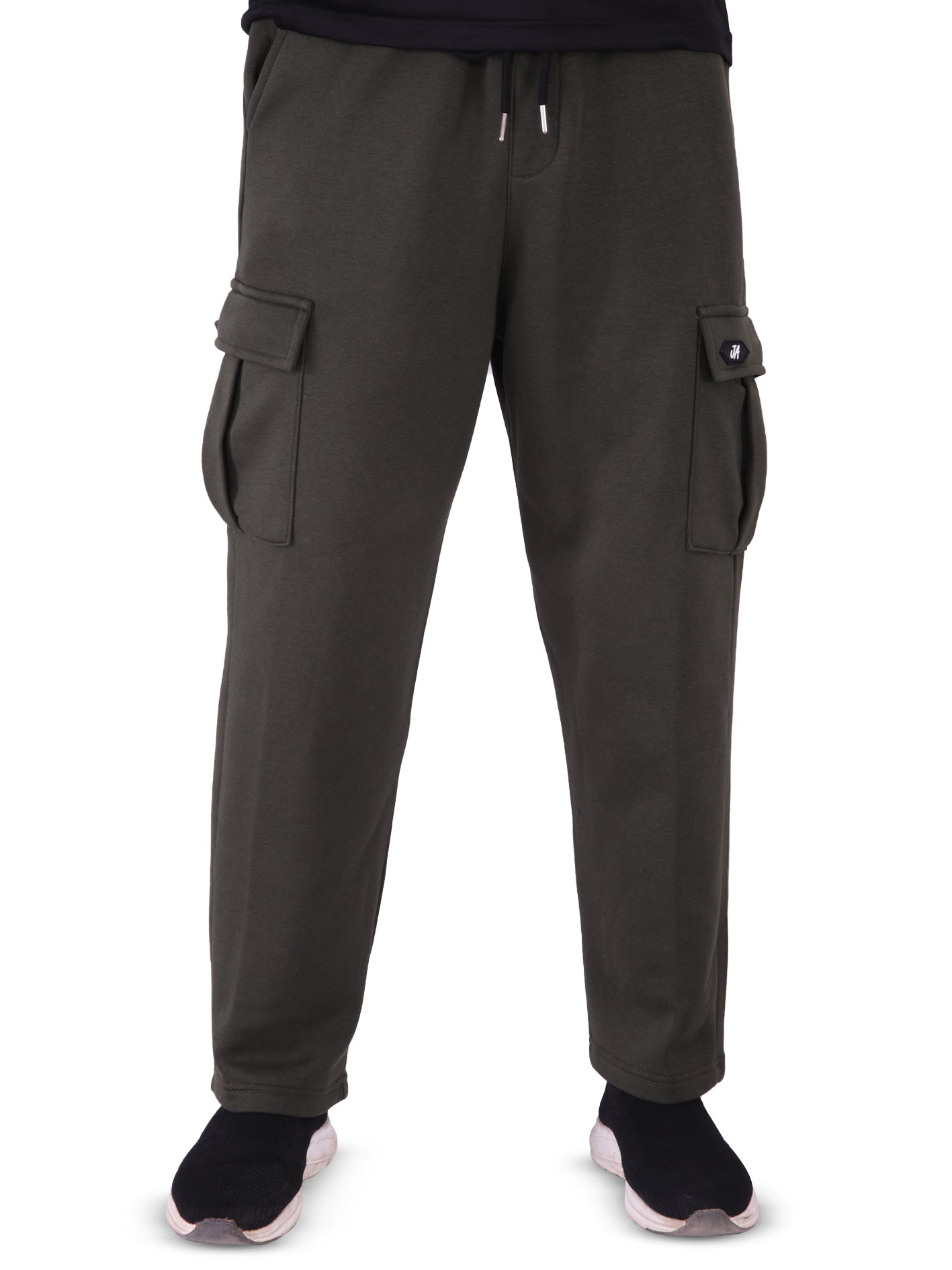 Cargo Cotton Fleece Trouser - Olive