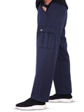 Cargo Cotton Fleece Trouser - Navy