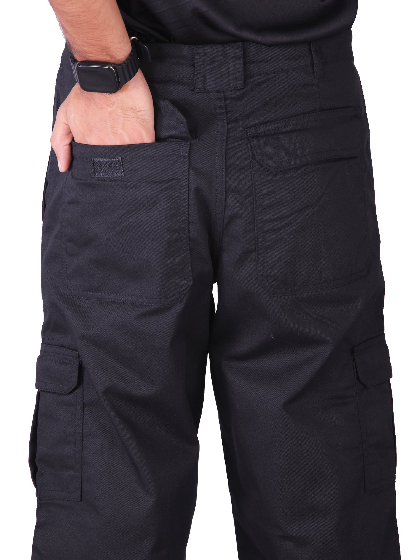 Six Pockets Cargo Trouser - Black
