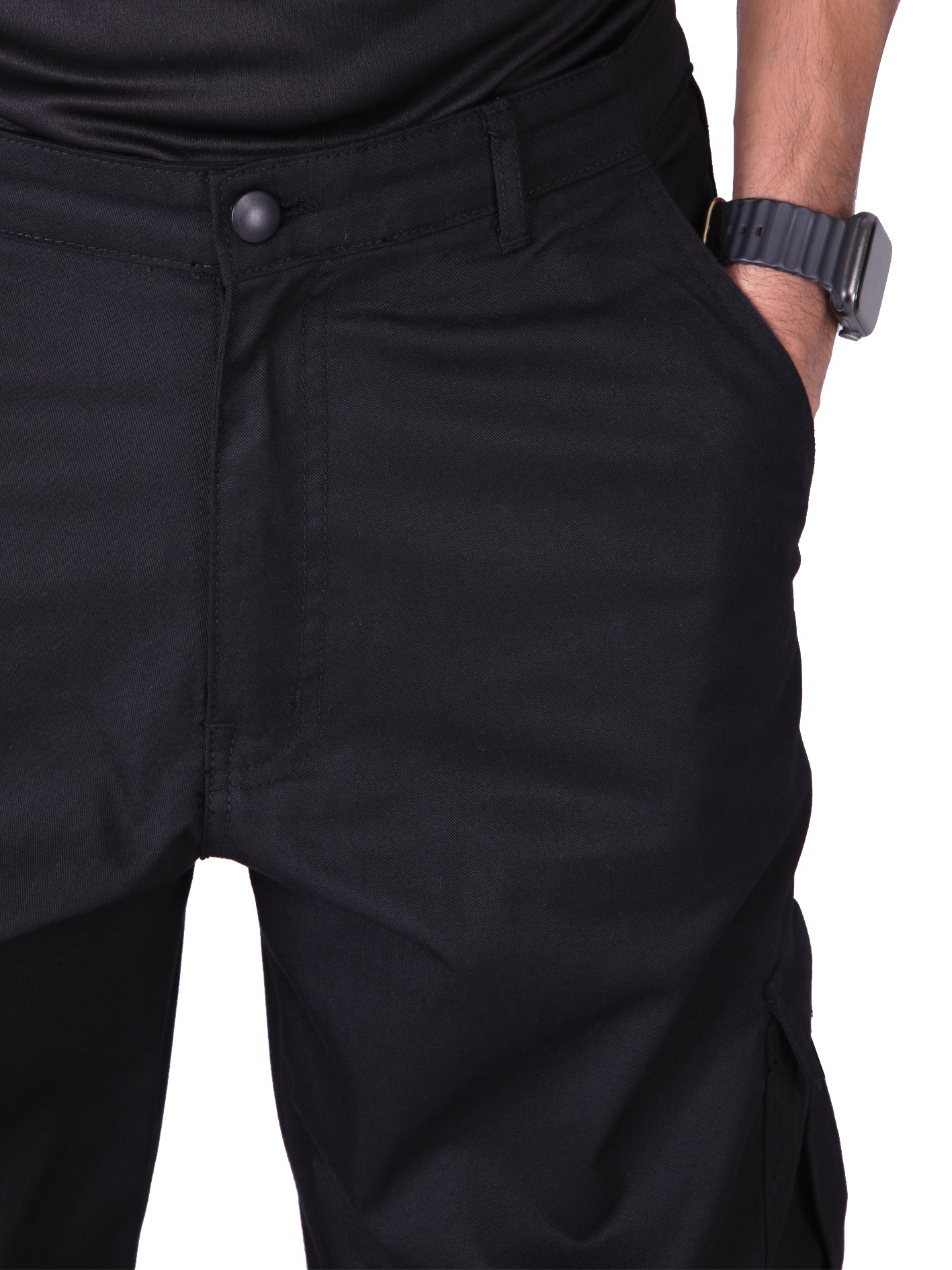Six Pockets Cargo Trouser - Black