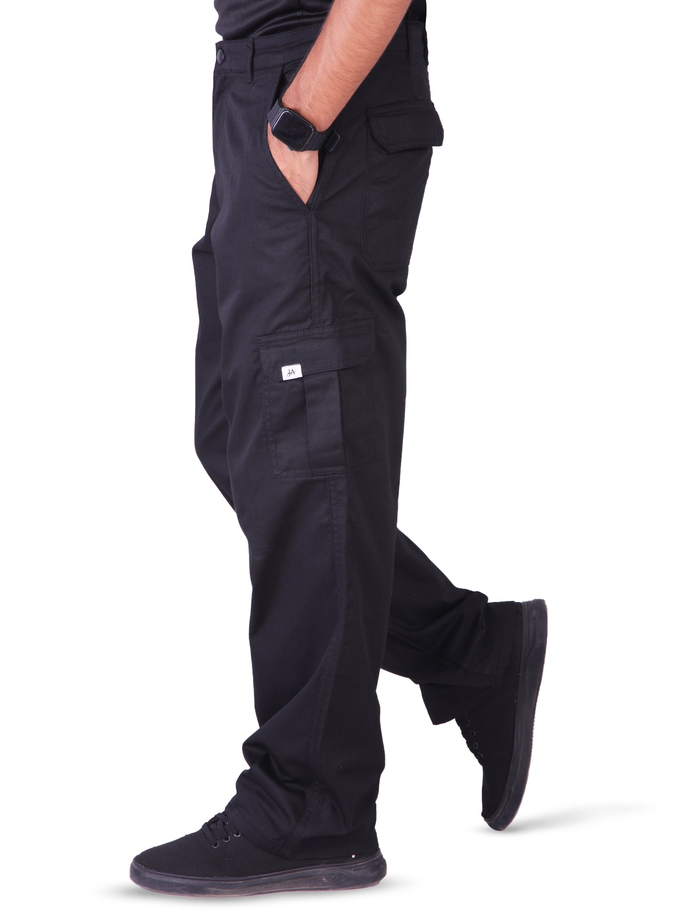 Six Pockets Cargo Trouser - Black