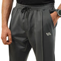 Steal Gray Fitted Front Stitch Pants