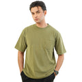 Olive Oversize T-Shirt with Pocket