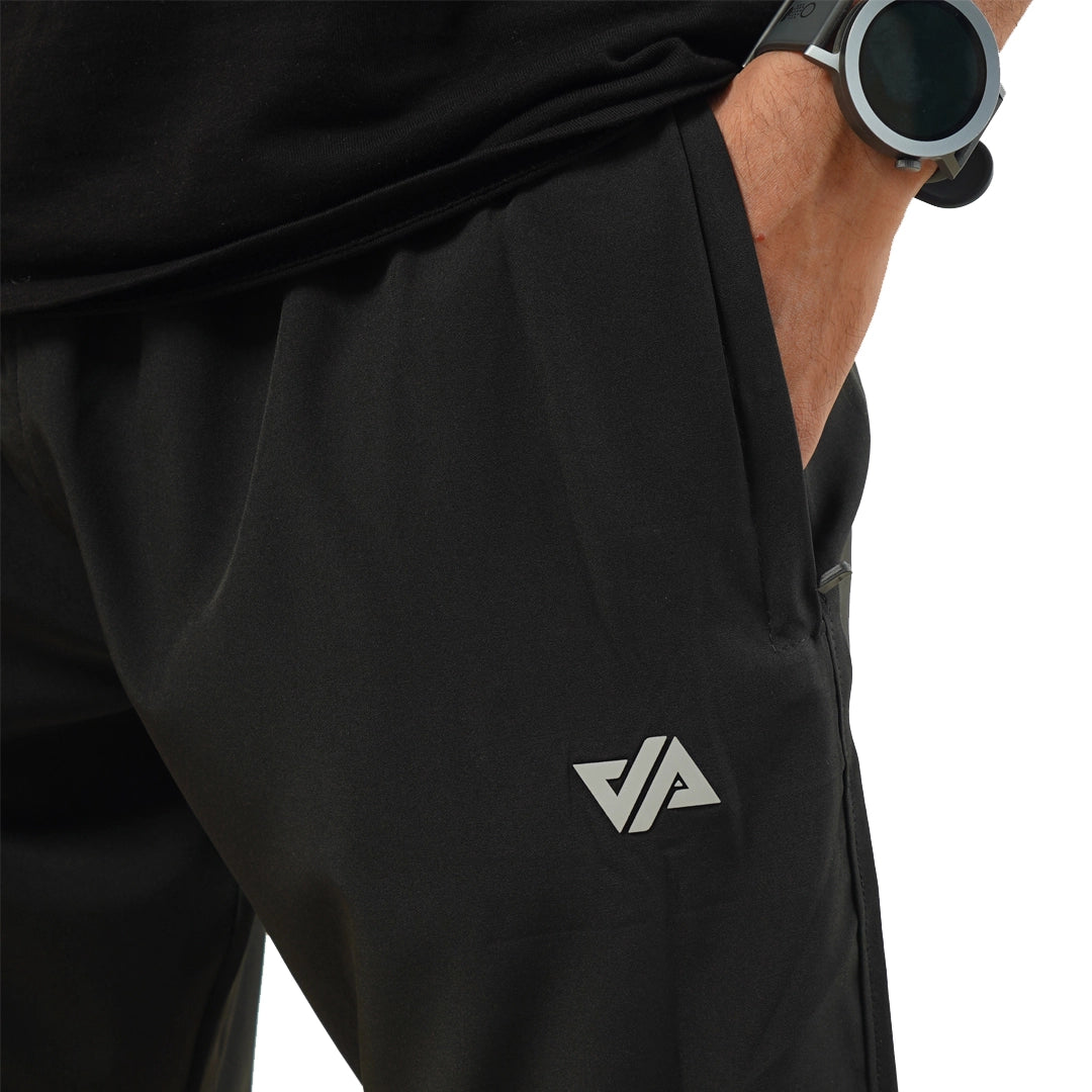 Black Premium Micro Straight Fit Pants