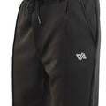 Black Fitted Front Stitch Pants