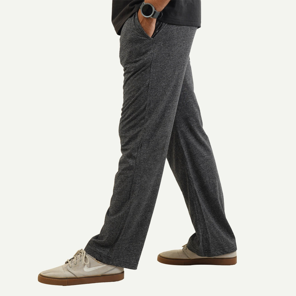 Melange Charcoal Relax Fit Cotton Trouser