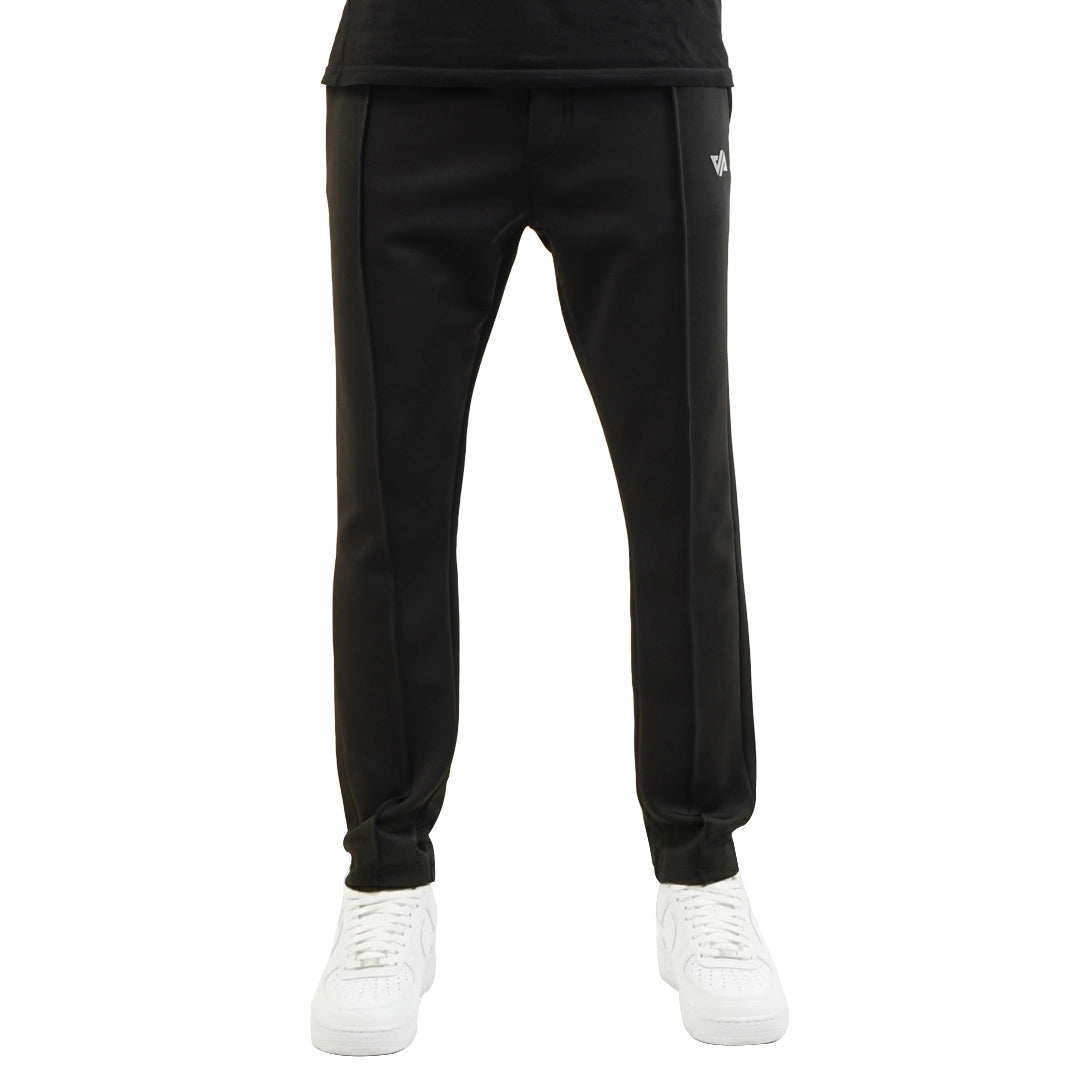 Black Fitted Front Stitch Pants
