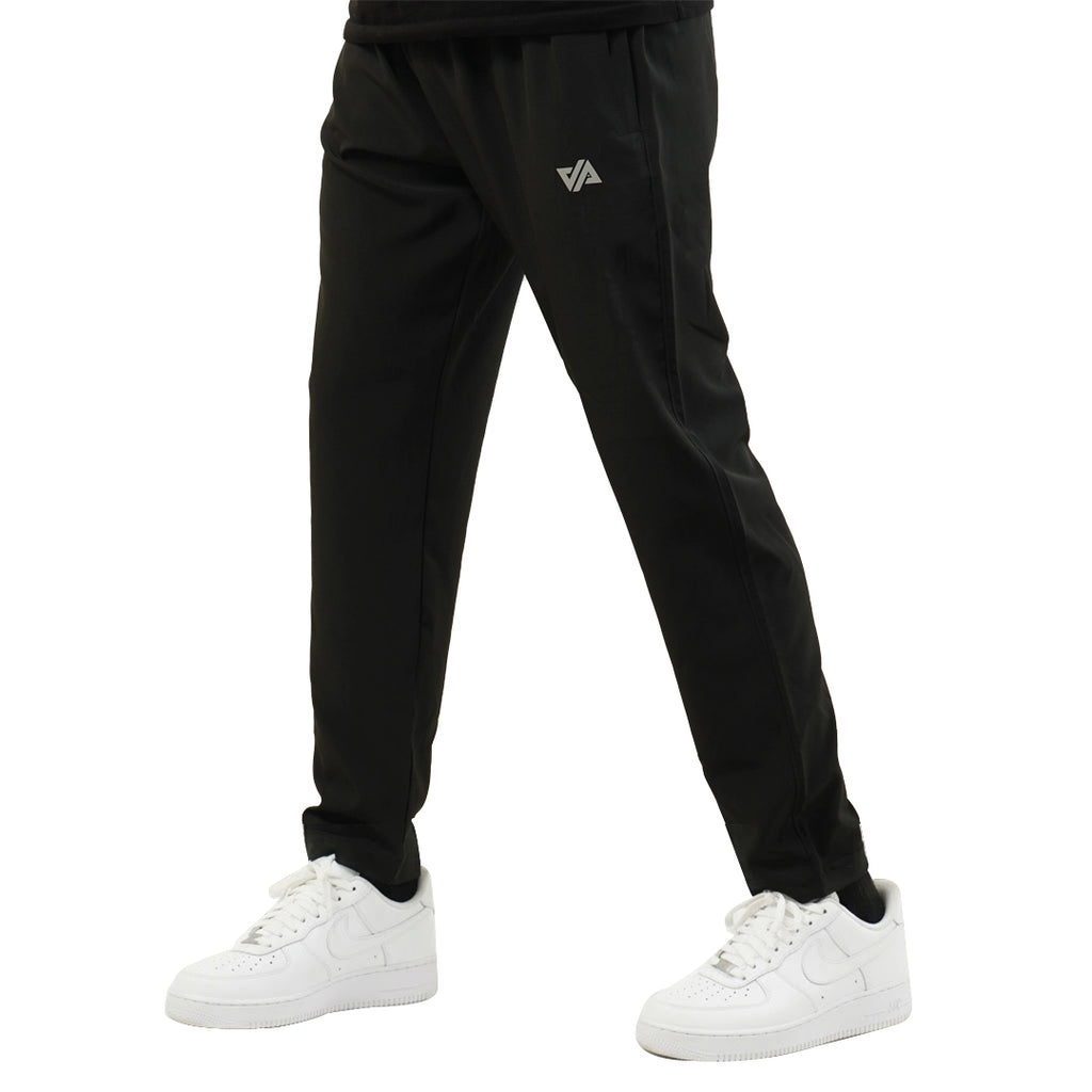 Black Premium Micro Straight Fit Pants