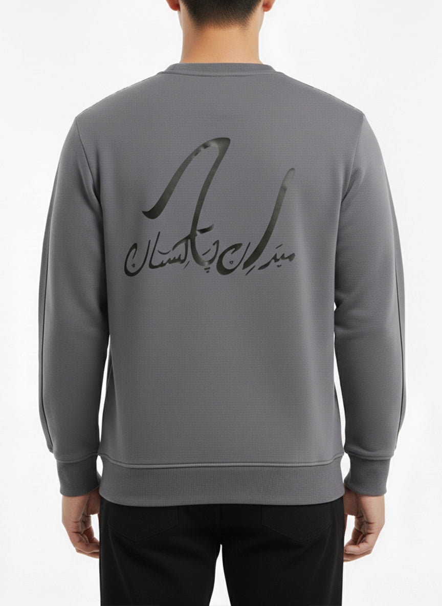 Made in Pakistan Grey Graphic Sweatshirt