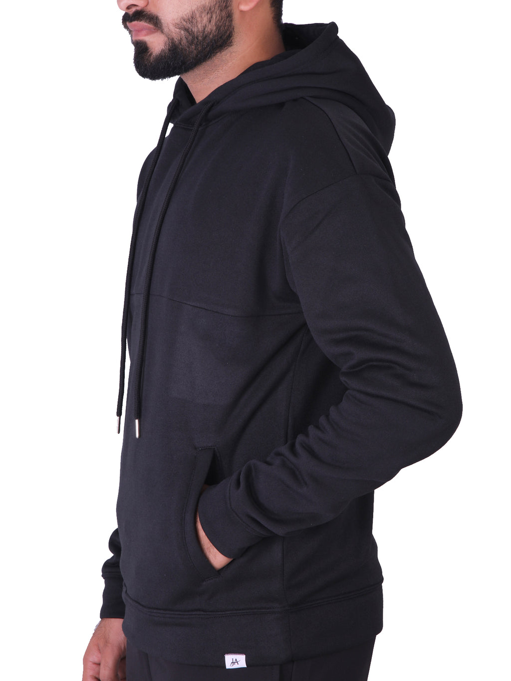 Classic Jet Black Polar Fleece Hoodie