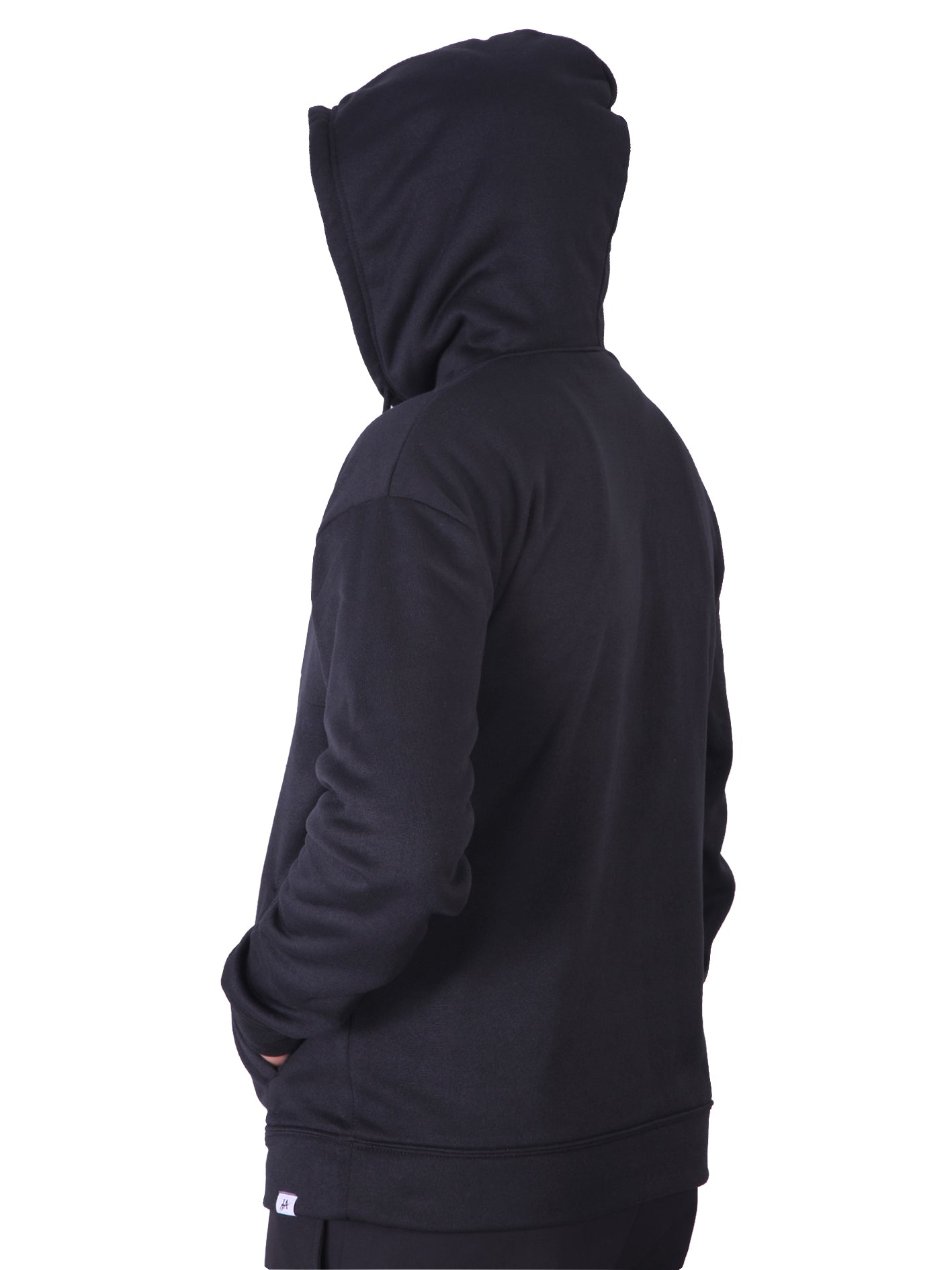 Classic Jet Black Polar Fleece Hoodie