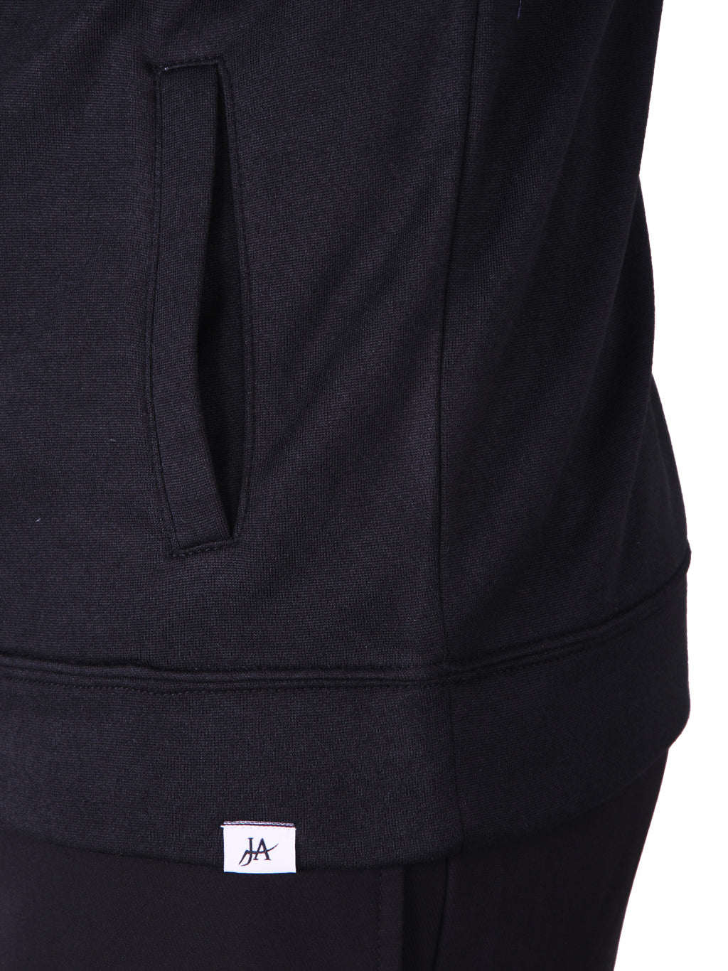 Classic Jet Black Polar Fleece Hoodie