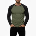 Olive & Black Raglan