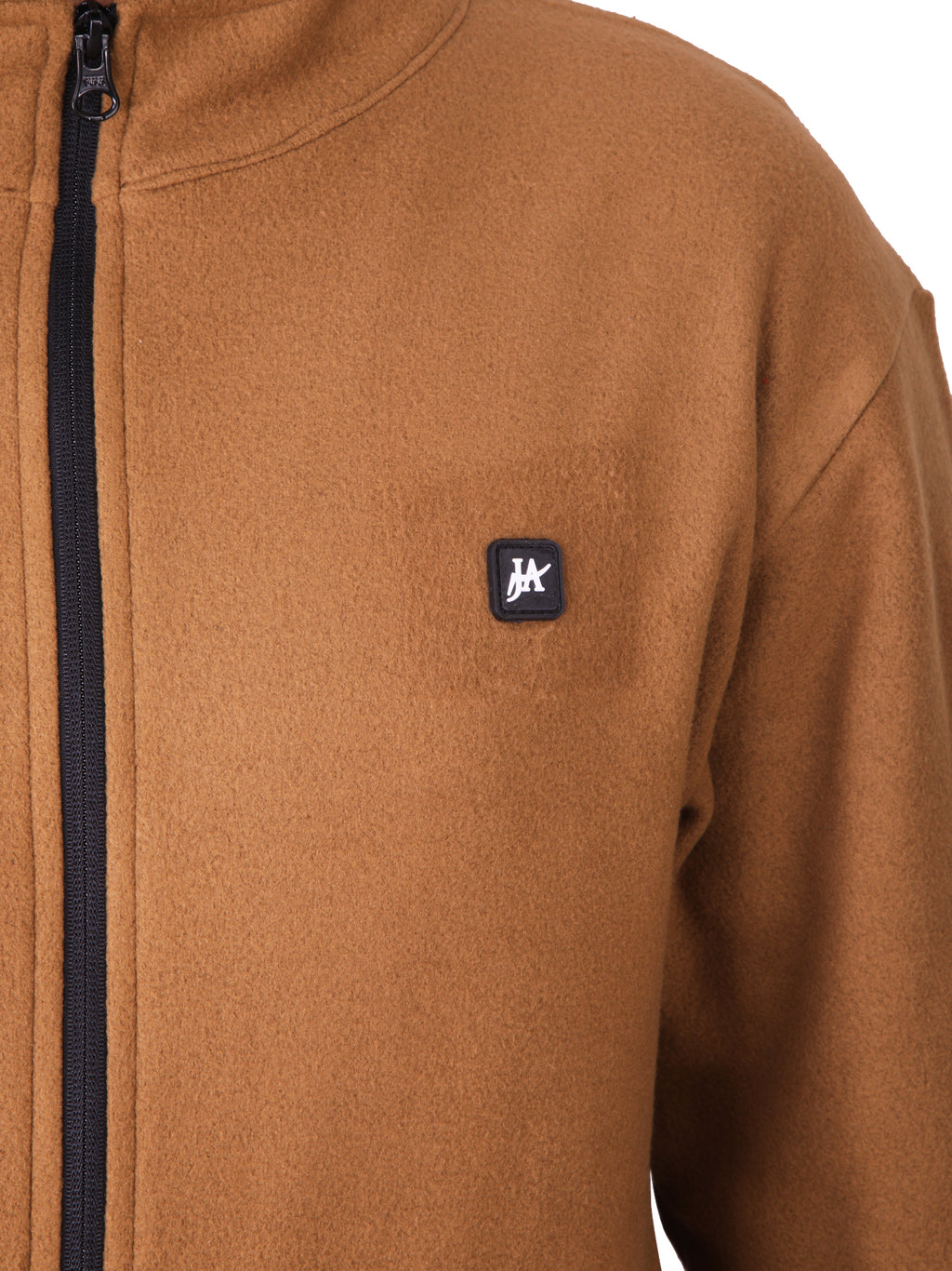 Brown Polar Fleece ZIP Pullover with Dual Side Zipper Pockets