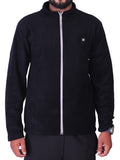 Black Polar Fleece ZIP Pullover with Dual Side Zipper Pockets