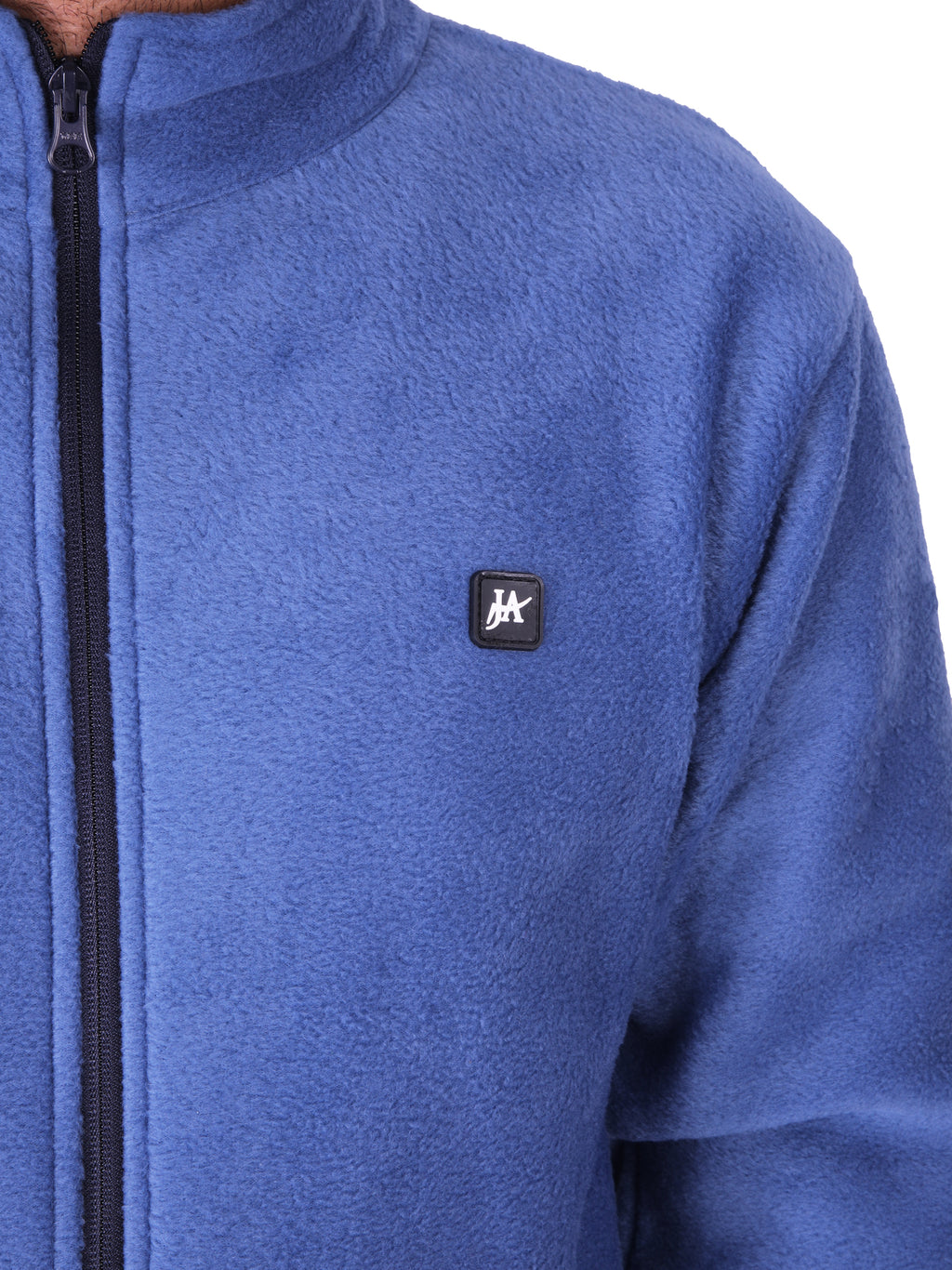 Sky Blue Polar Fleece ZIP Pullover with Dual Side Zipper Pockets