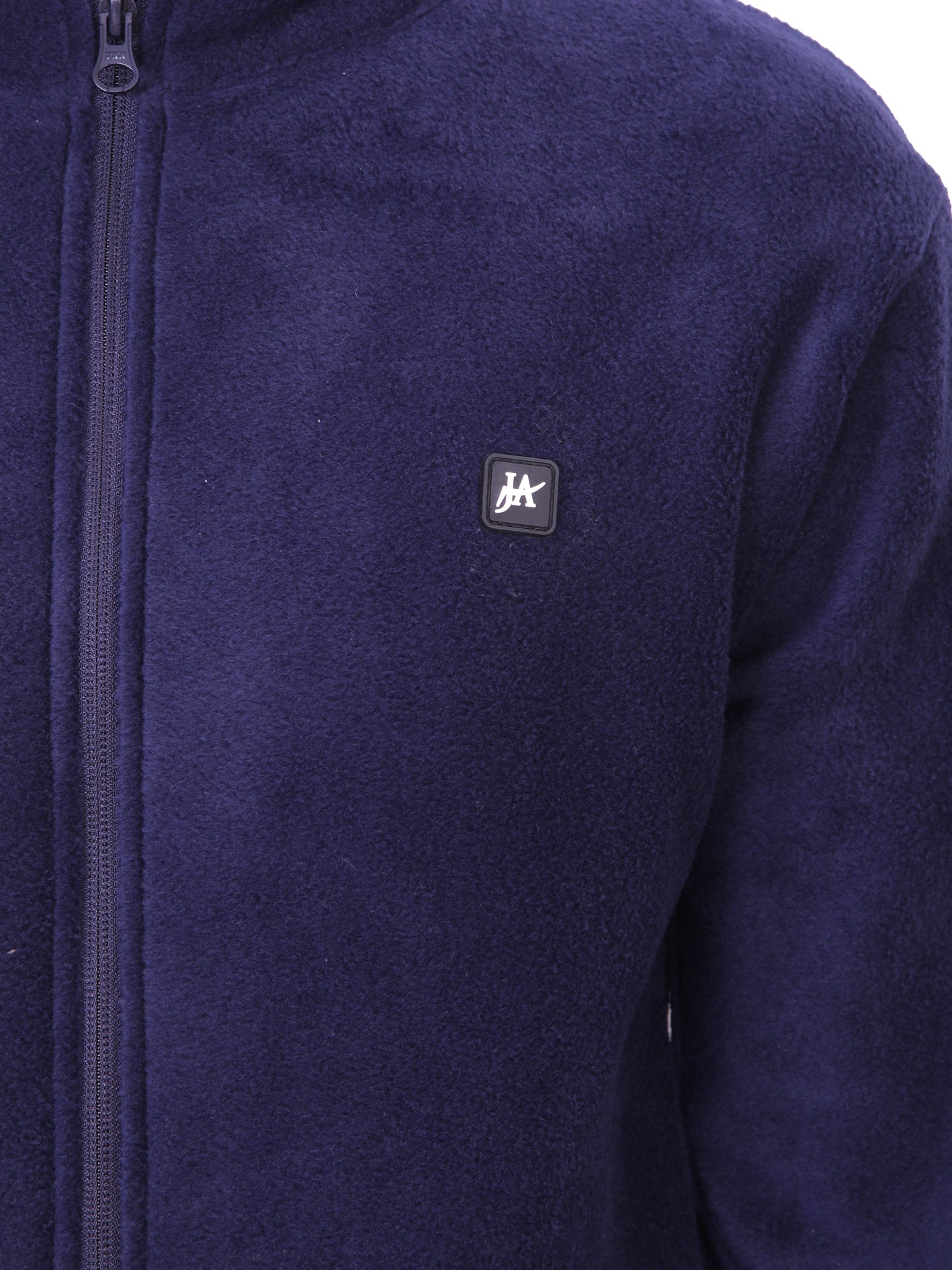 Navy Polar Fleece ZIP Pullover with Dual Side Zipper Pockets