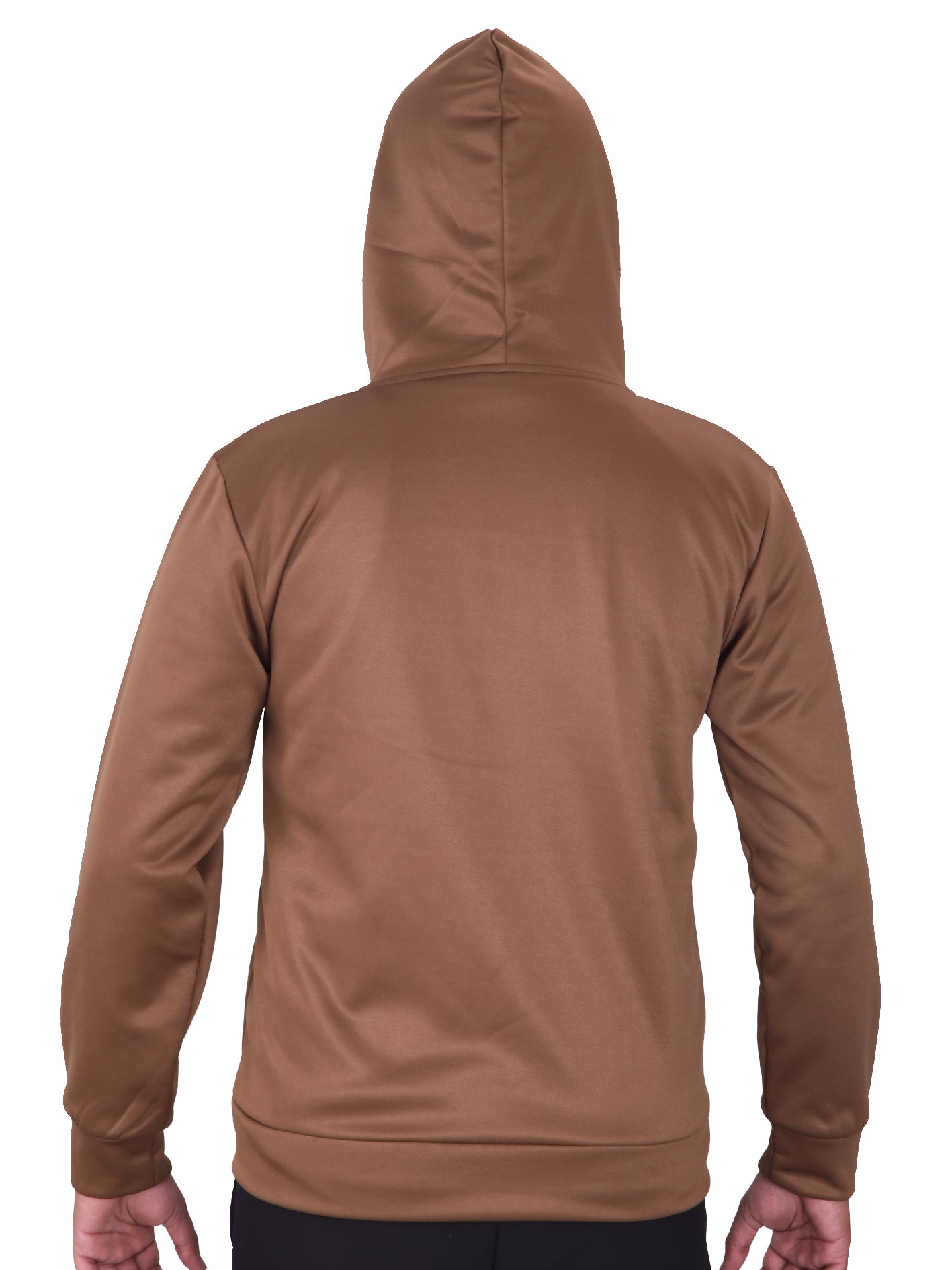 Bronze Poly Fleece Zipper Pocket Hoodie