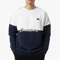 Raglan Panel Graphic Sweatshirt Blue & White