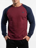 Raglan Navy Sleeves Sweatshirt