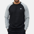 Raglan Sleeves Black Sweatshirt
