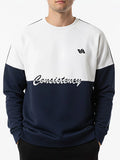 Raglan Panel Graphic Sweatshirt Blue & White