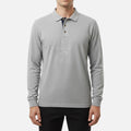 HTR Gray Full Sleeves Polo T-Shirt