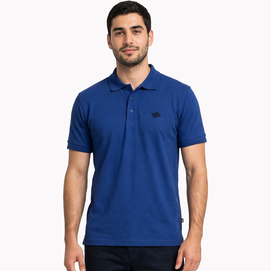 Royal Blue Button Polo