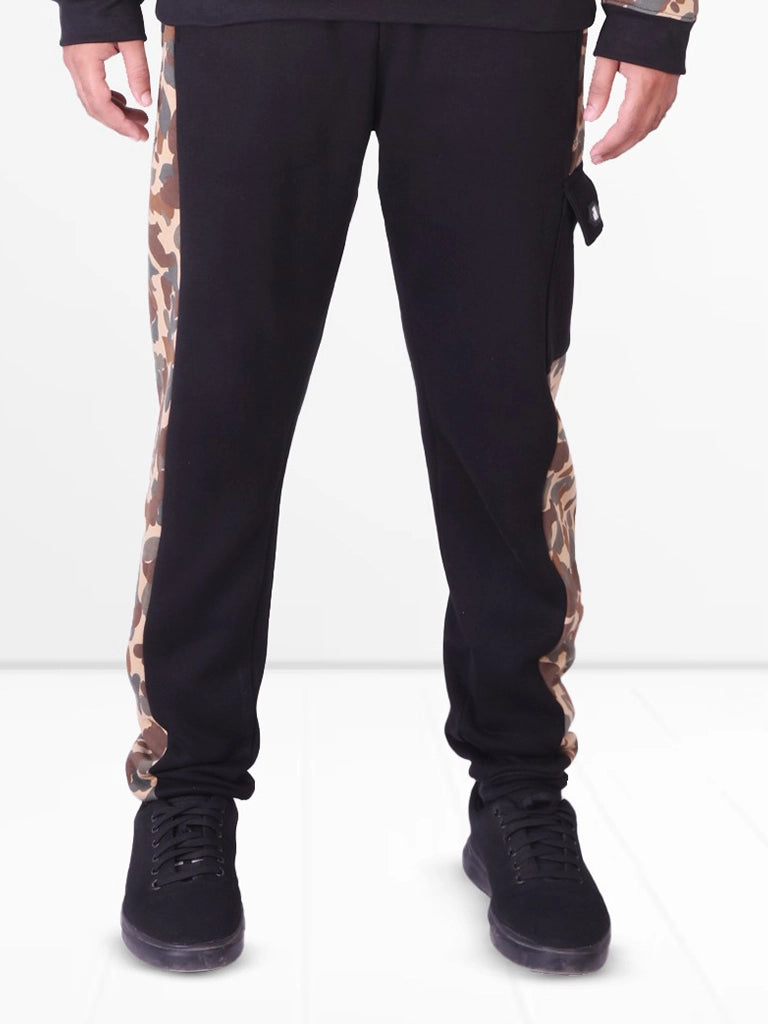 Cotton Fleece Cargo Camo Trouser