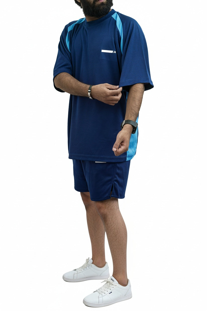 Dry Fit Shirt and Short Tracksuit With Side Panels